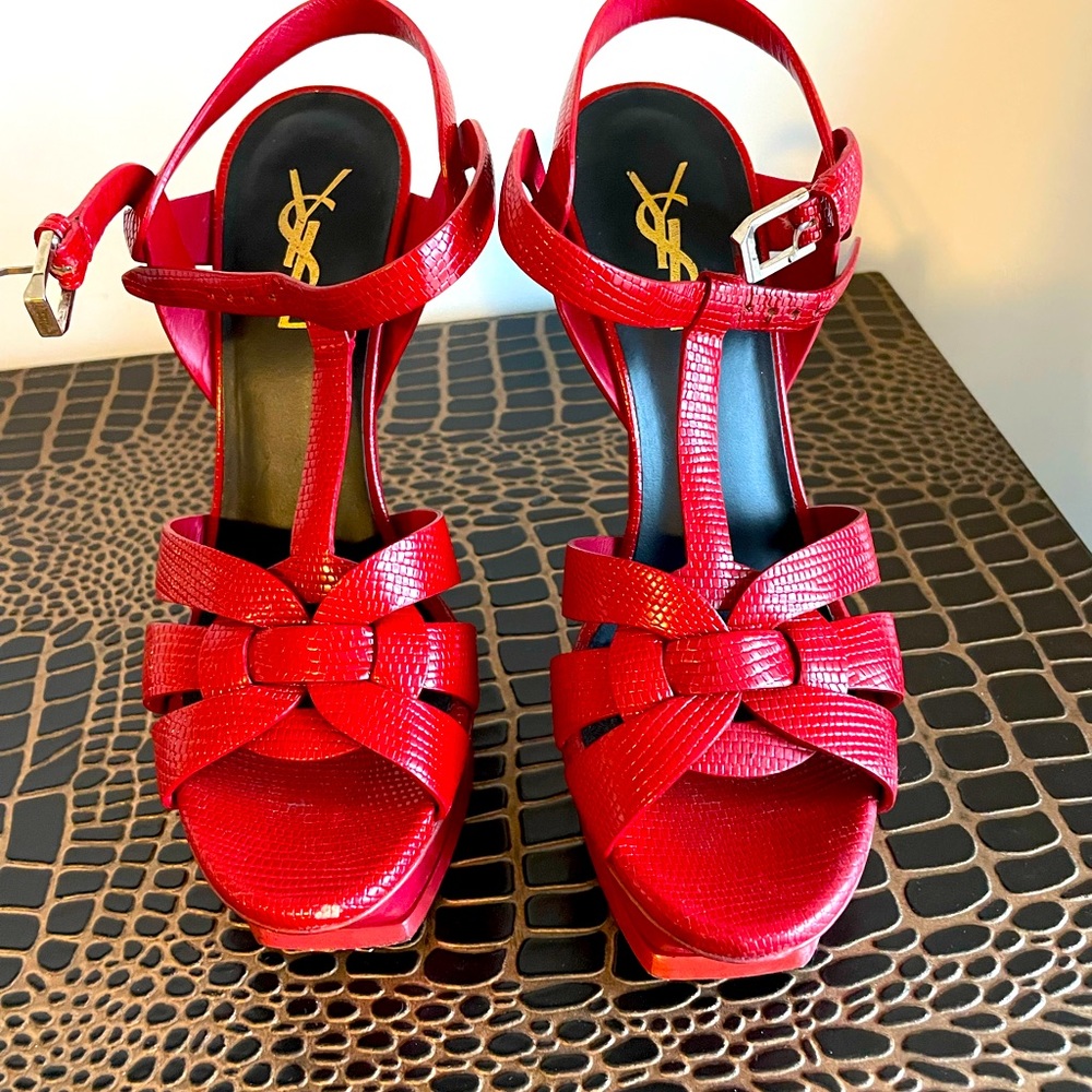 YSL authentic tribute platform heels/pumps/sandal . No bag or box.